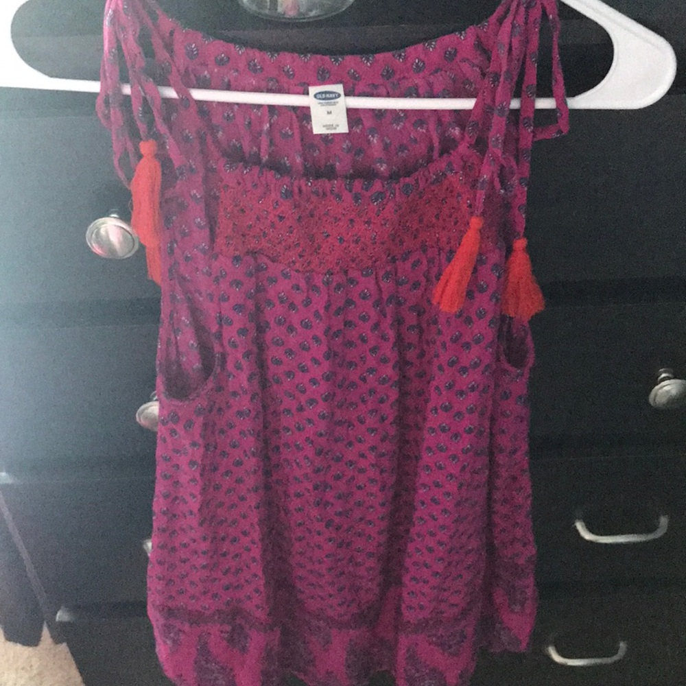 FOR SALE-NWOT- MED, shoulder tie, long, halter top